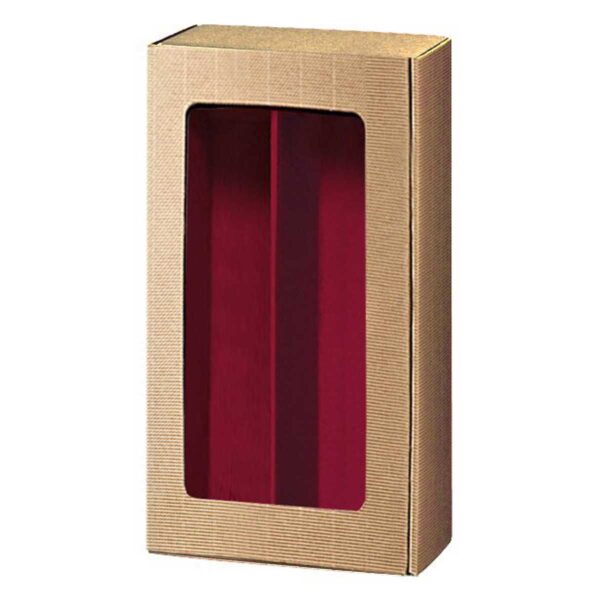 Geschenkkarton mit Fenster, Offene Welle, Natur, 2er