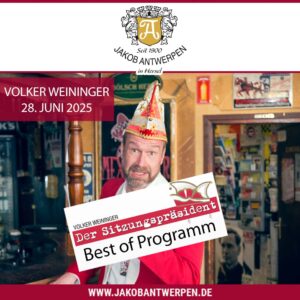 Der Sitzungspräsident - Volker Weininger - ausverkauft